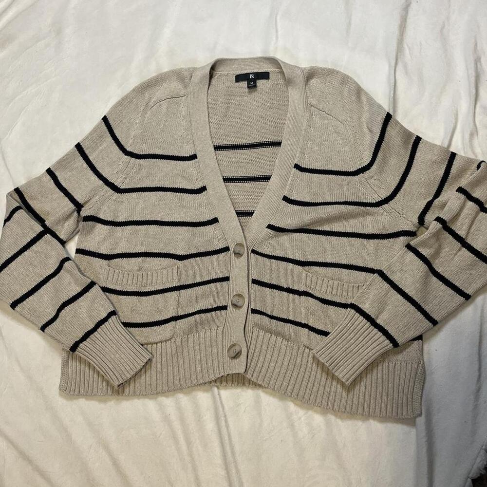 BANANA REPUBLIC STRIPED CARDIGAN
